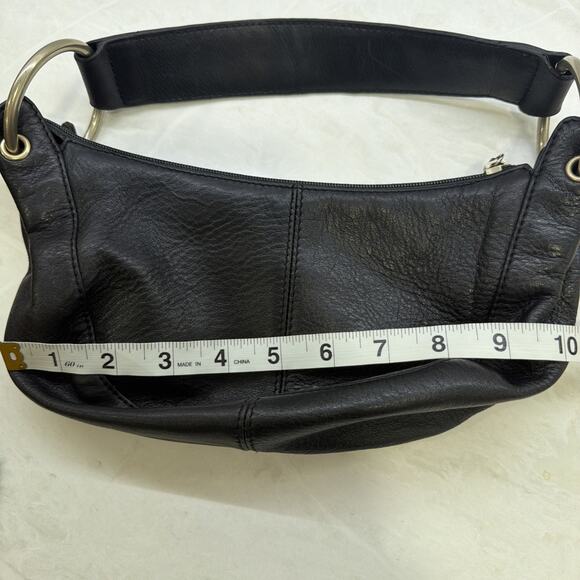 HOBO International Slouchy Black Leather Mini Shoulder Bag Y2k - Picture 16 of 16